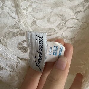 Vintage Fenthmaid Lace Sheer  Nightgown Slip Dress